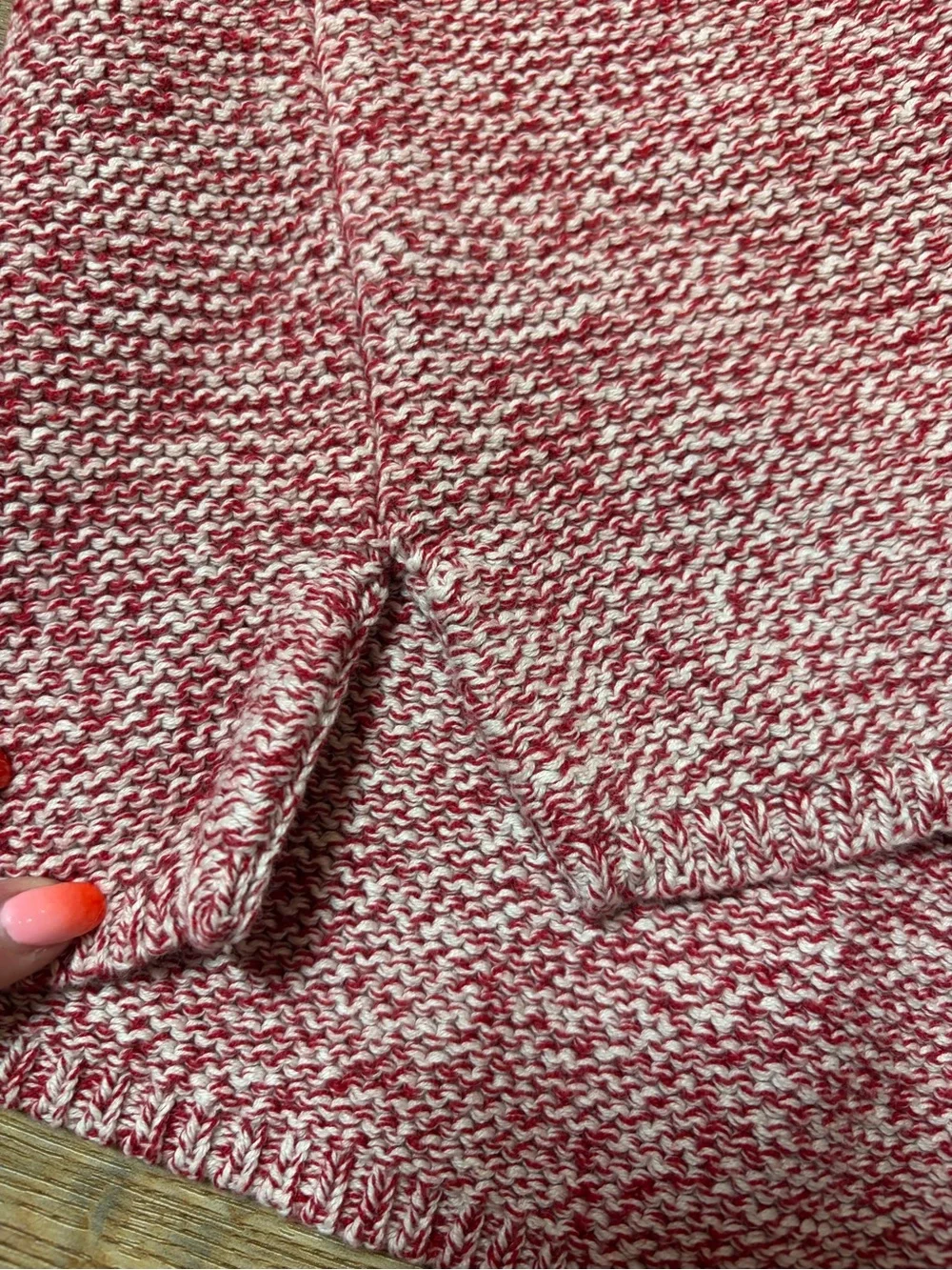 Nordstrom full-zip marled knit cardigan sweater